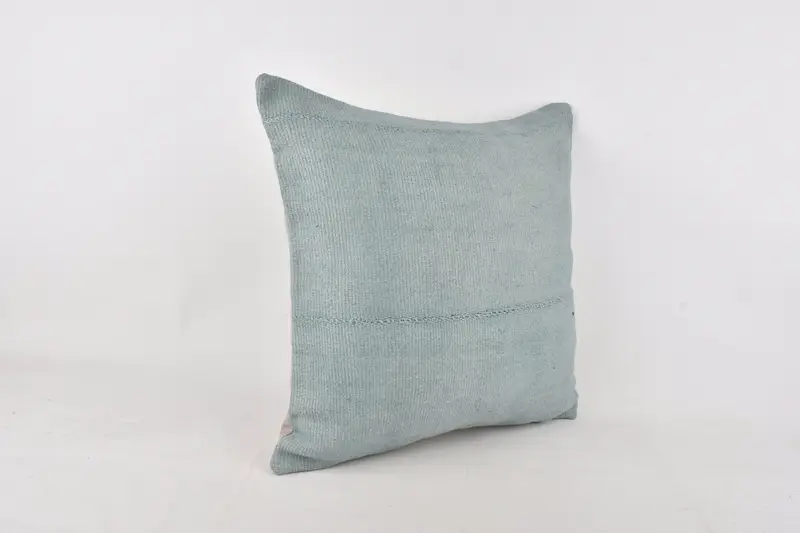 Pillow Sham, Handmade Kilim Cushion, 24x24 Gray Pillow Sham, Turkish Pillow, Home Decor Pillow, Handwoven Pillow Cover Cushion - 2