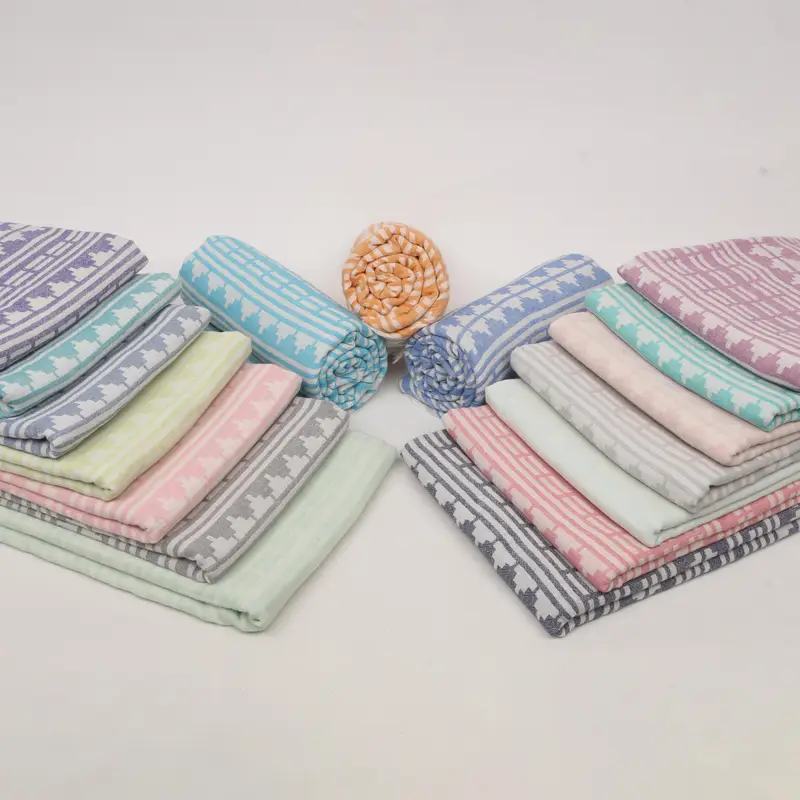 Personalized Organic Cotton Beach Towel, 70x40 Inches, Beige