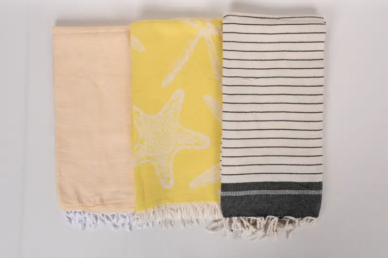 Personalized Gift, Turkish Towel Beach, Turkish beach towel, Eco-friendly Turkish peshtemal towel, Bathroom Towel, 70x40 Cotton Set of 8 Towel - 7