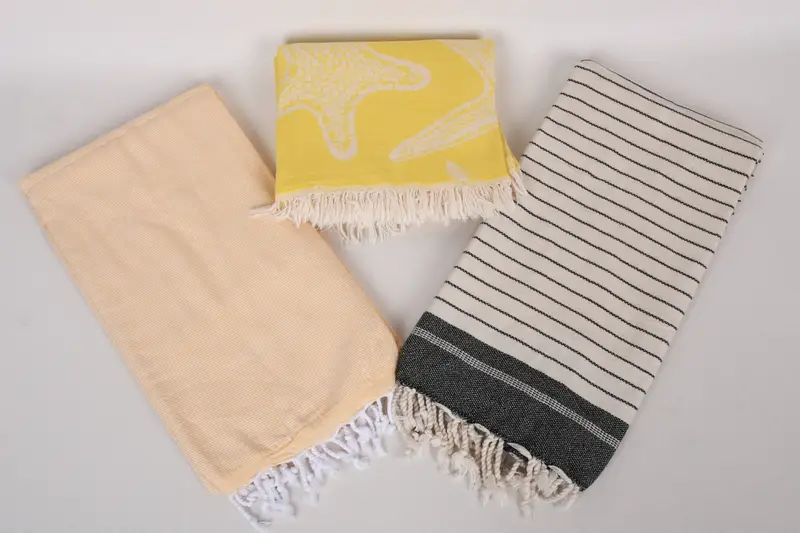 Personalized Gift, Turkish Towel Beach, Turkish beach towel, Eco-friendly Turkish peshtemal towel, Bathroom Towel, 70x40 Cotton Set of 8 Towel - 6