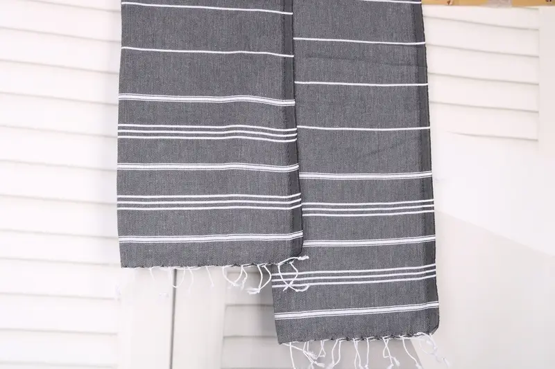 Monogram Hand Towel, 40x24 Cotton Striped Towel, Holiday Towel, Wedding Gift, Home Gift, Personalized Hand Towel, Travel Towel, Bulk Order Towel - 8