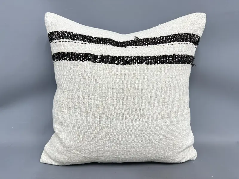 Interior Designer Pillow, Cushion Cover, Nomadic Pillow Cover, 24x24 White Cushion Case, Gift Pillow, Oriental Cushion Cover, Pillow for Couch - 4