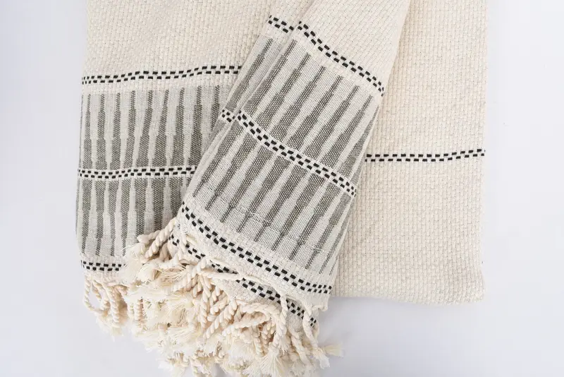 Wedding For Favor, Monogram Blanket, Bridesmaid Gifts, Custom Blanket, 104x96 Cotton Striped Towel, Halloween Blanket, Beach Wedding Favor - 8