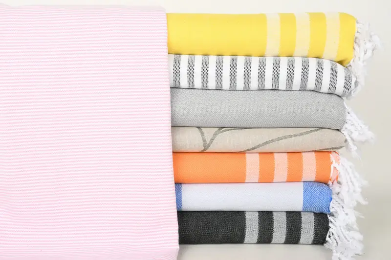 Housewarming Gift, Bridesmaid Gift Towel, Embroidered Beach Towel, Christmas Favors, Beach Towel Gift, 70x40 Cotton Set of 8 Towel, Peshtemal Towel - 1