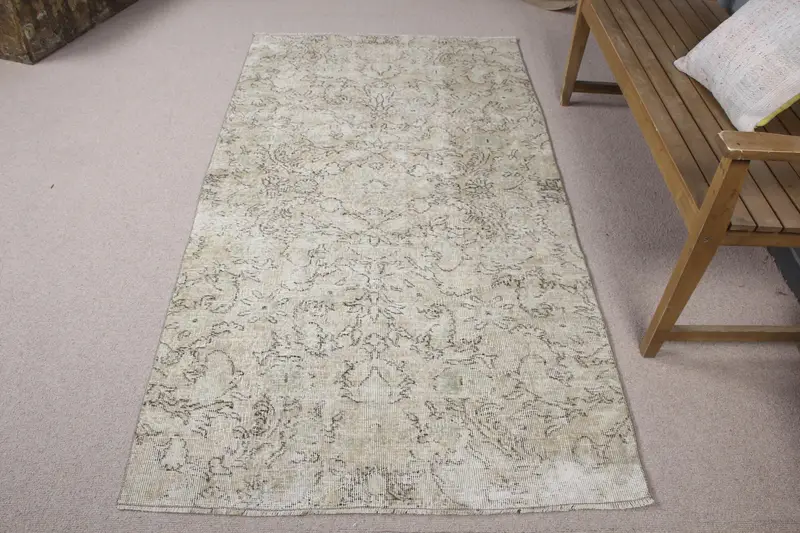 Alfombra Elegante Beige, 3,8x7 ft Solid Comfort