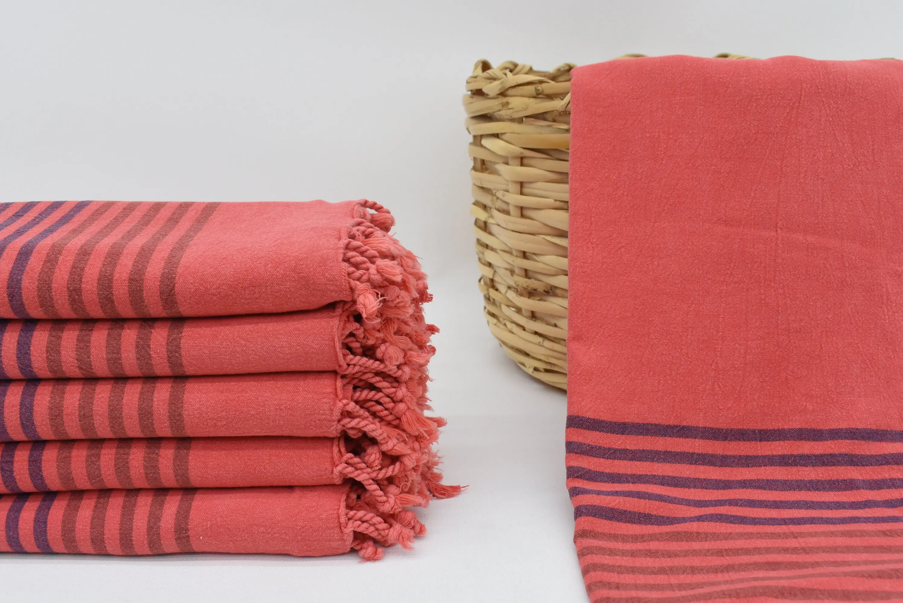 Personalized Beach Towel Monogram Turkish Cotton Red, 67x36 Inches - 1