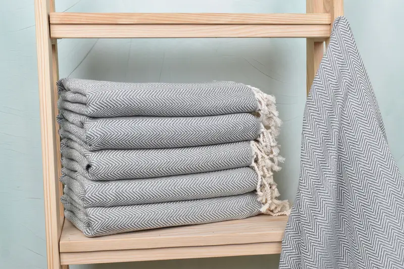 Bachelorette Party Towel Dark Gray Organic Cotton/Linen, 40x71 Inches