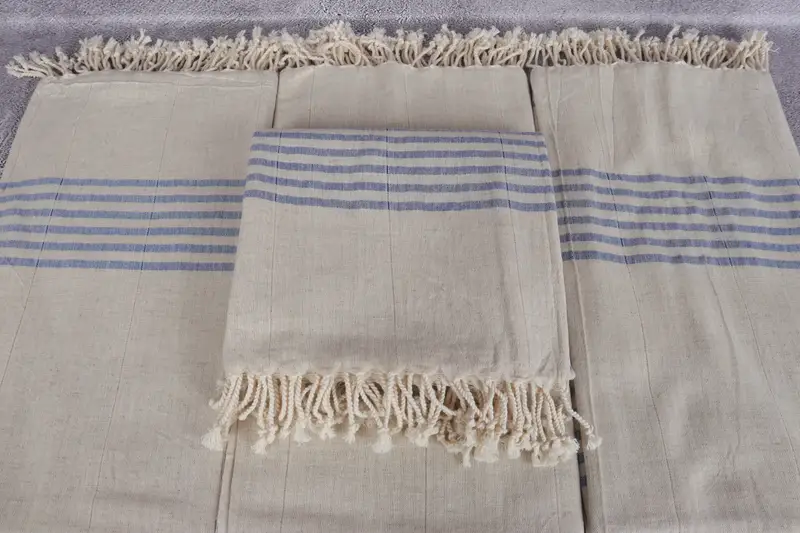 Custom Wedding Gifts, Beach Size Towel, 68x36 Cotton Striped Towel, Quick-Dry Beach Towel, Bridesmaid Gift, Bridal Party Gifts, Organic Beach Towel - 4