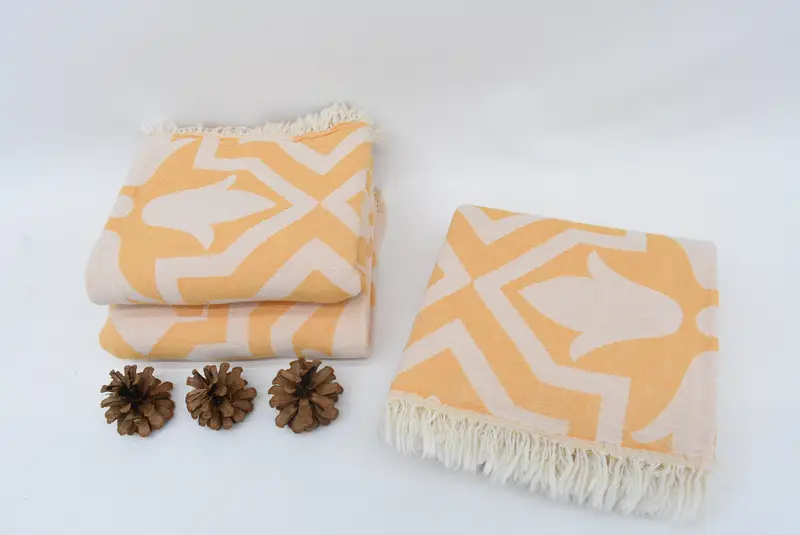 Leichtes Handtuch, übergroßes Strandtuch, Hochzeitsgeschenk für Braut, schnell trockenes Strandtuch, 68x36 Baumwoll-Tulpe-Mustertuch, türkisches Handtuch USA - 7