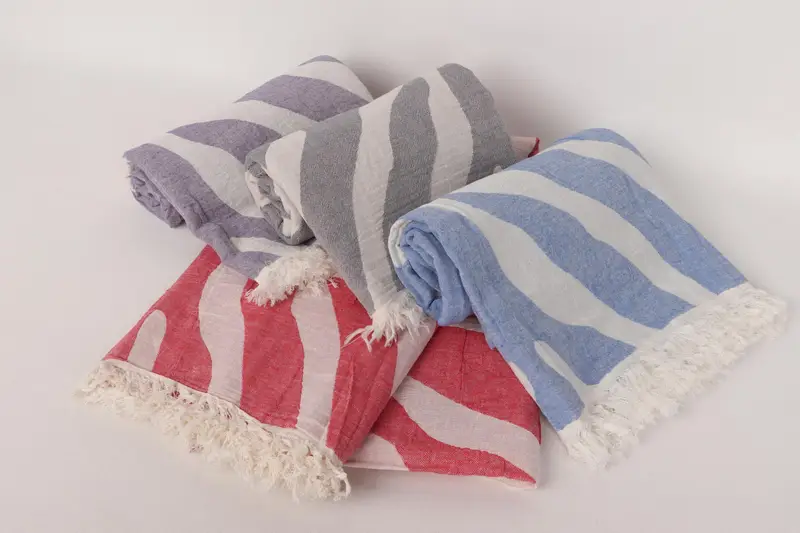 Summer Towel, Lightweight Turkish towel, 70x40 Cotton Patterned Towel, Family Gift Basket, Bathroom Towel, Bachelorette Gifts, Summer Gift - 5