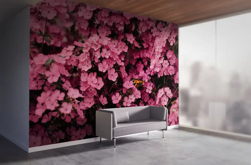 Floral Wall Poster,Modern Wall Paper,Wall Paper Peel and Stick,Flower Mural,Paper Wall Art ,Botanical Wall Print, - 1