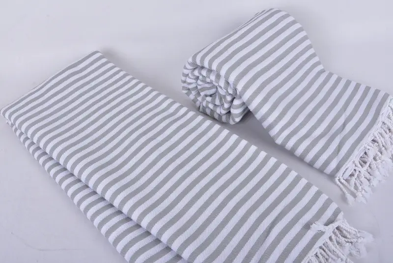 Organic Throw, Woven Blanket, Bachelorette Party Favors, 104x76 Cotton Striped Towel, Organic Beach Blanket, Throw Blanket, Best Friend Gift Ideas - 7