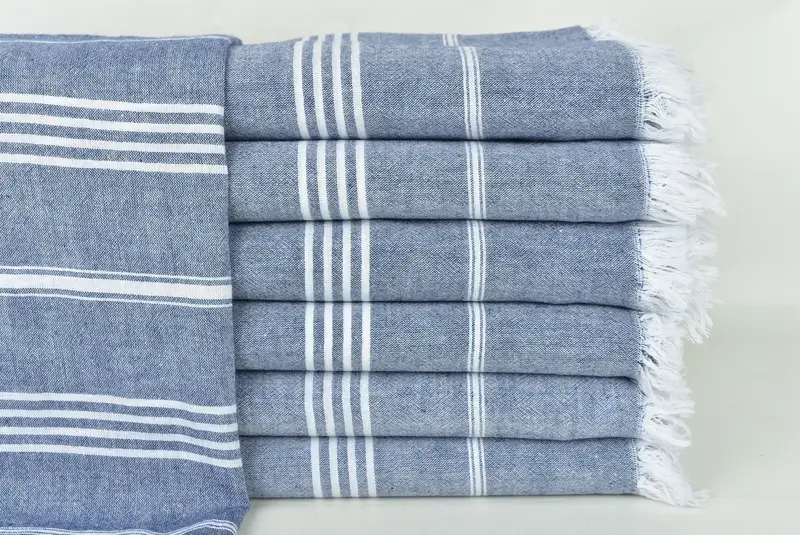 68x36 Cotton Striped Towel, Sand-free towel, Personalized Beach Towel, Custom Wedding Gift From Bridesmaid, Gift For Boyfriend, Lightweight towel - 1
