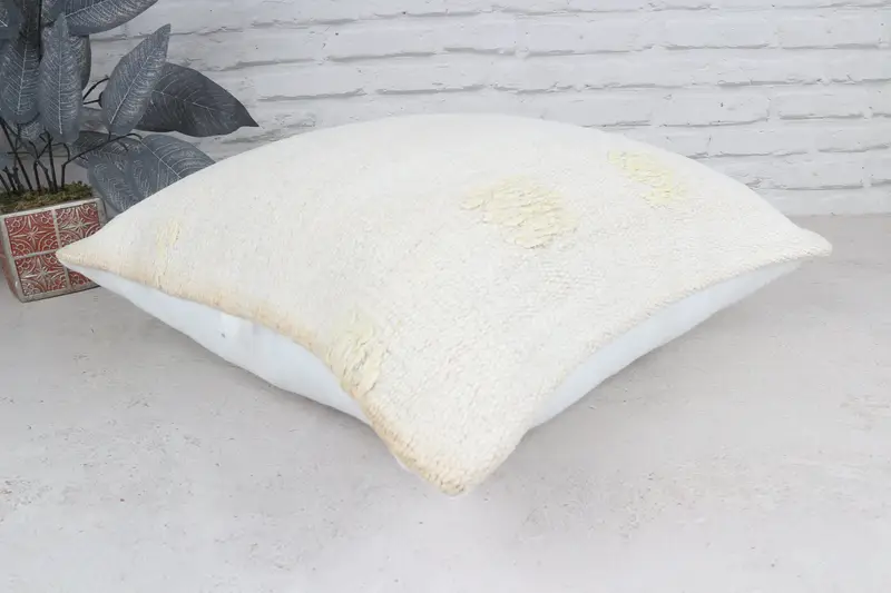 20x20 White Cushion, Vintage Pillow, Boho Throw Pillow Cover, Pillow for Sofa, Vintage Kilim Throw Pillow, Bolster Cushion Case, Cushion - 7