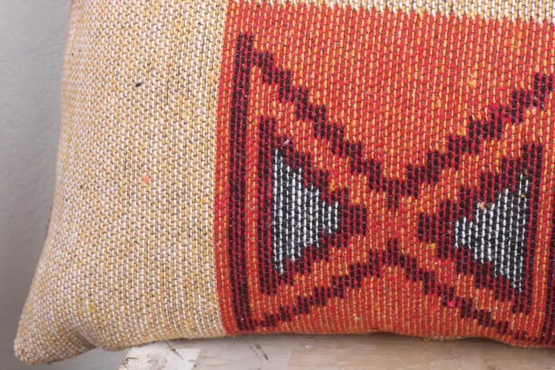 Gift Pillow, Kilim Pillow, Ethnical Kilim Rug Pillow, Oriental Cushion Case, Pattern Throw Cushion Case, 16x36 Beige Pillow Case, Pillow - 3