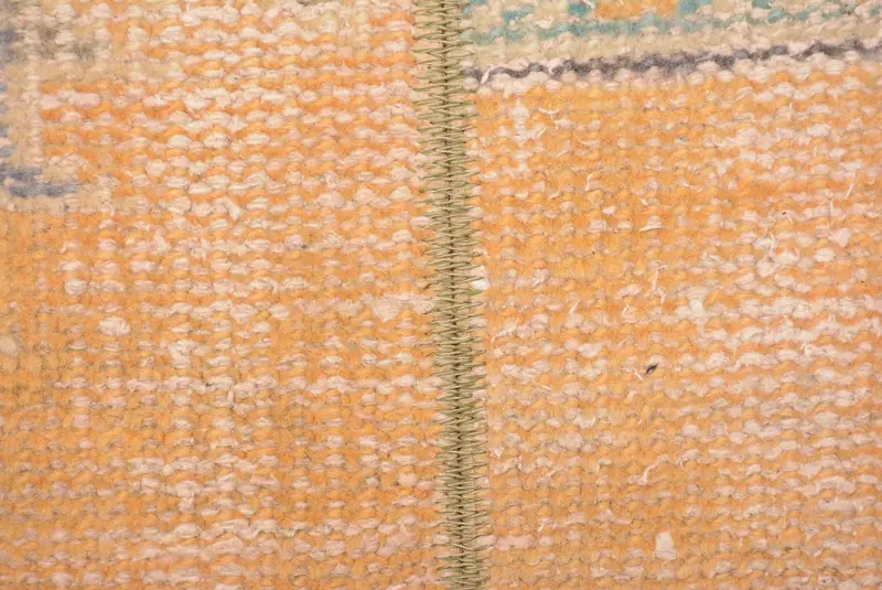 Orange & Green Embroidered Patchwork Pillow, 16x24 Inches Rectangle Throw Pillow - 3