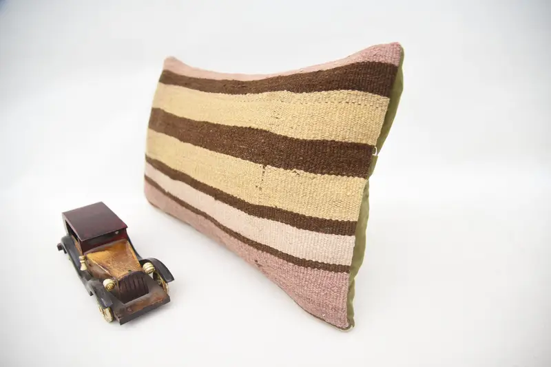 12x20 Brown Cushion Case, Vintage Throw Pillow Sham, Home Decor Pillow, Pillow Cover, Vintage Pillow, Antique Pillows, Bright Pillow Sham - 3