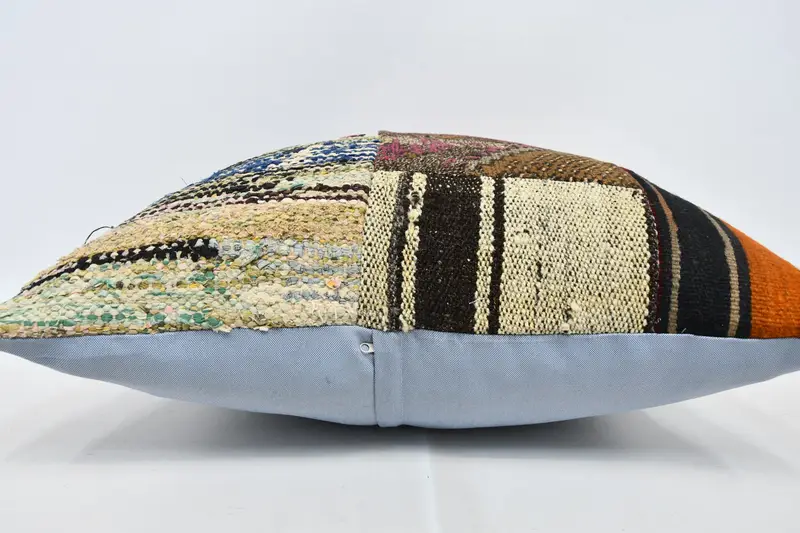 28x28 Beige Cushion Case, Christmas Pillow Sham, Cushion, Armchair Pillow, Antique Pillows, Pillow for Couch, Art Deco Pillow, Vintage Kilim Pillow - 6
