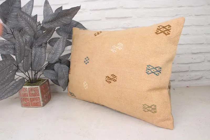 Pillow for Sofa, Home Decor Pillow, Pillow Sham, Personalized Gift Pillow Cushion Case, 16x24 Beige Cushion Case, Turkish Pillow, Art Deco Pillow - 4