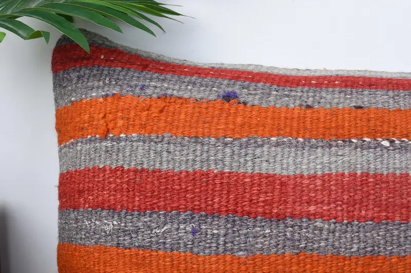 Cushion Cover, Throw Kilim Pillow, Car Cushion, Kilim Pillow Cover, Aesthetic Cushion Case, Muted Cushion, 12x24 Red Pillow Case, Antique Pillows - 2