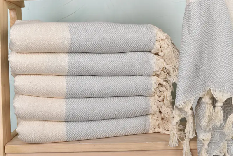 Pool Towels, Beach Towel Bulk, Personalized Wedding Gift, Welcome Wedding Gift, Monogram Towels, Turkish Towel USA, 70x40 Cotton Herringbone Towel - 2