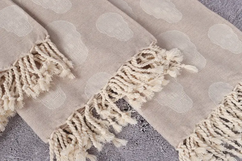 Spa Gift, Turkish Towel Personalized, Pool Towels, 68x36 Cotton Skull Patterned Towel, Sand-free towel, Custom Towel, Bridesmaid Towel, Beach towel - 5