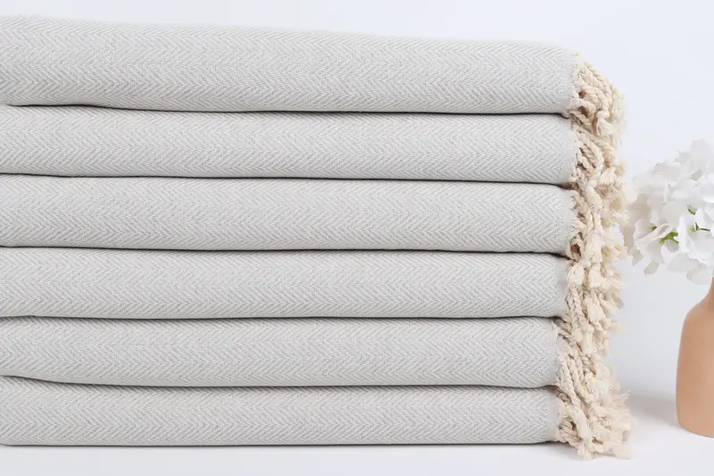 Custom Wedding Towel, Beach towel, Wedding Towel, Handmade Gift, Custom Gift, Kids Beach Towel, 70x40 Cotton Herringbone Towel, Cotton towel - 3