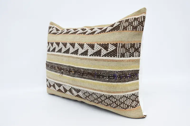 Pastel Pillow Sham, Vintage Pillow, Pillow for Couch, Antique Pillows, 20x28 Brown Cushion, Handmade Throw Cushion, Pillow Cover - 4