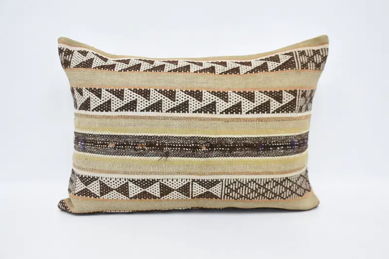 Pastel Pillow Sham, Vintage Pillow, Pillow for Couch, Antique Pillows, 20x28 Brown Cushion, Handmade Throw Cushion, Pillow Cover - 1