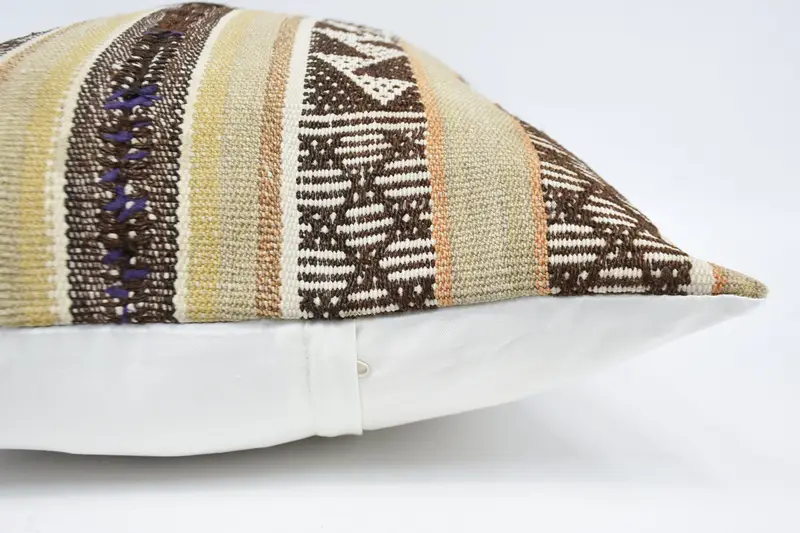 Pastel Pillow Sham, Vintage Pillow, Pillow for Couch, Antique Pillows, 20x28 Brown Cushion, Handmade Throw Cushion, Pillow Cover - 5