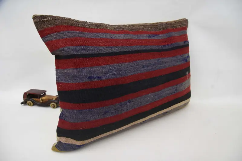 Kilim Cushion Sham, 20x28 Red Pillow Cover, Decorative Throw Pillow Sham, Antique Pillows, Pillow, Turkish Kilim Pillow, Ethnic Throw Cushion Case - 3