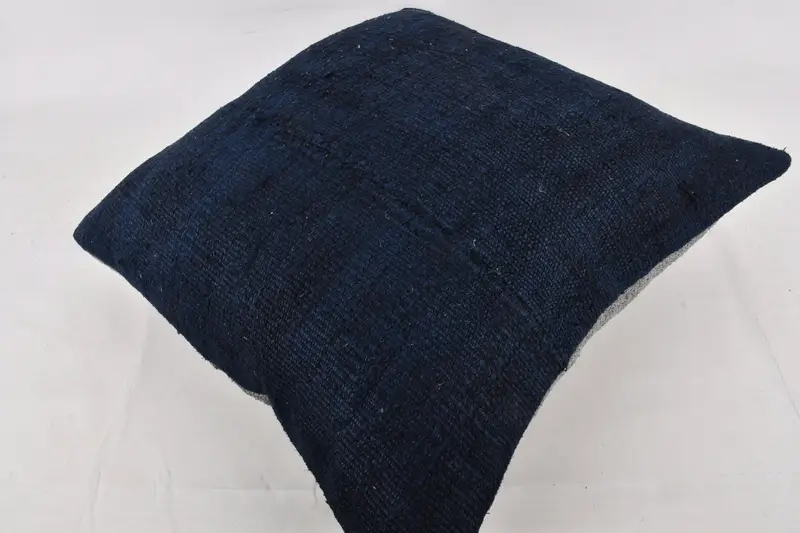 Throw Kilim Pillow, 24x24 Blue Pillow, Pillow Sham, Turkish Pillow, Kilim Pillow Cover, Garden Pillow Case, Decorative Cushion, Bright Pillow Cover - 7