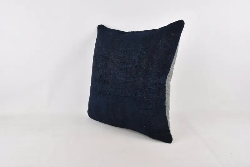 Throw Kilim Pillow, 24x24 Blue Pillow, Pillow Sham, Turkish Pillow, Kilim Pillow Cover, Garden Pillow Case, Decorative Cushion, Bright Pillow Cover - 3