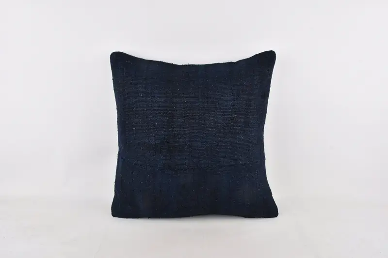 Throw Kilim Pillow, 24x24 Blue Pillow, Pillow Sham, Turkish Pillow, Kilim Pillow Cover, Garden Pillow Case, Decorative Cushion, Bright Pillow Cover - 1