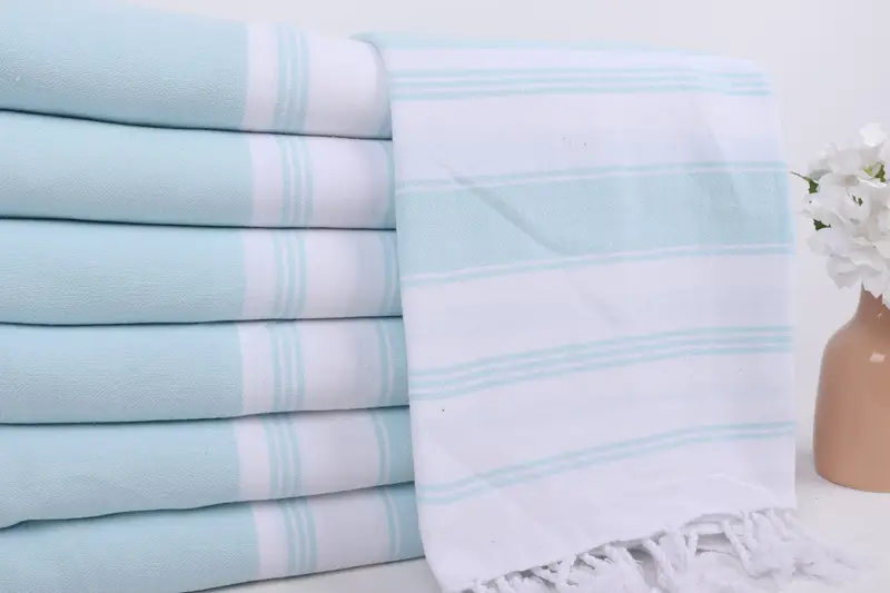 Wedding Gift For Bride, 70x40 Cotton Striped Towel, Turkish Towel Beach, Embroidered Towel, Embroidered Beach Towel, Lightweight Turkish towel - 2