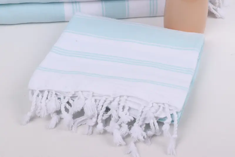 Wedding Gift For Bride, 70x40 Cotton Striped Towel, Turkish Towel Beach, Embroidered Towel, Embroidered Beach Towel, Lightweight Turkish towel - 5