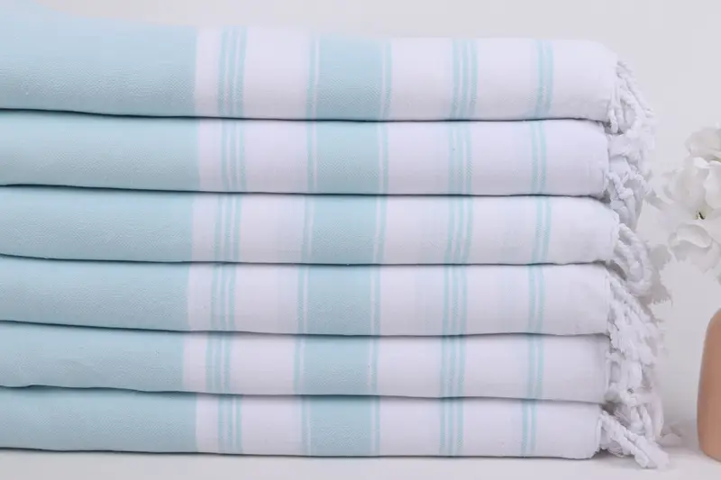Wedding Gift For Bride, 70x40 Cotton Striped Towel, Turkish Towel Beach, Embroidered Towel, Embroidered Beach Towel, Lightweight Turkish towel - 3