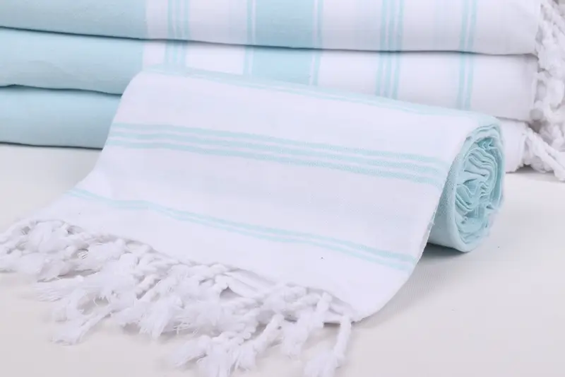 Wedding Gift For Bride, 70x40 Cotton Striped Towel, Turkish Towel Beach, Embroidered Towel, Embroidered Beach Towel, Lightweight Turkish towel - 4