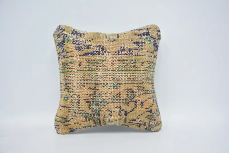 Kilim Pillow Cover, 14x14 Beige Pillow Case, Vintage Kilim Throw Pillow, Neutral Throw Cushion Case, Vintage Pillow, Pillow Cover - 1