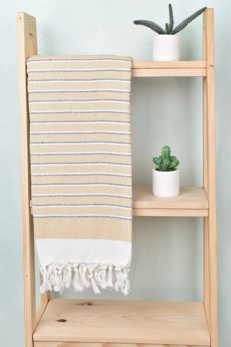Best Friend Gift, Bachelorette Party Gifts, Turkish Towel USA, Bridal Gifts, Monogrammed Beach Towel, 68x40 Cotton Striped Terry Towel - 8
