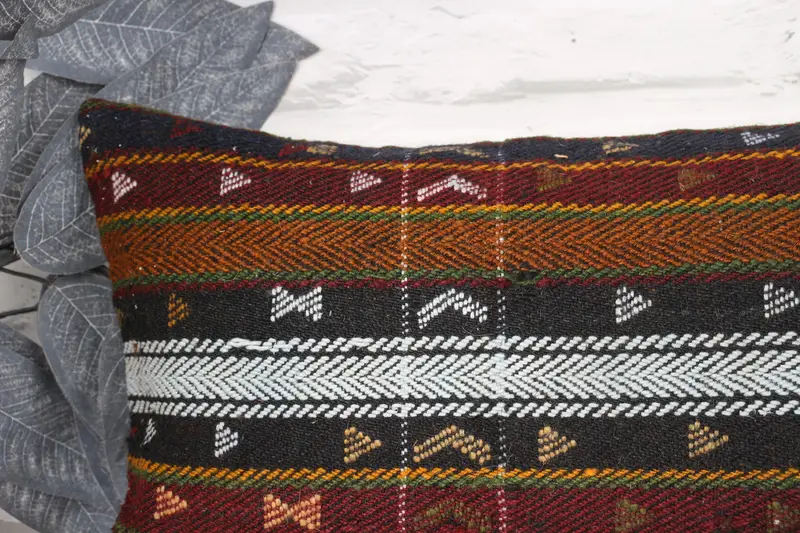 Pillow for Couch, Meditation Cushion Cover, 10x20 White Cushion Case, Chair Cushion, Cushion, Home Decor Pillow, Kilim Pillow Cover - 2