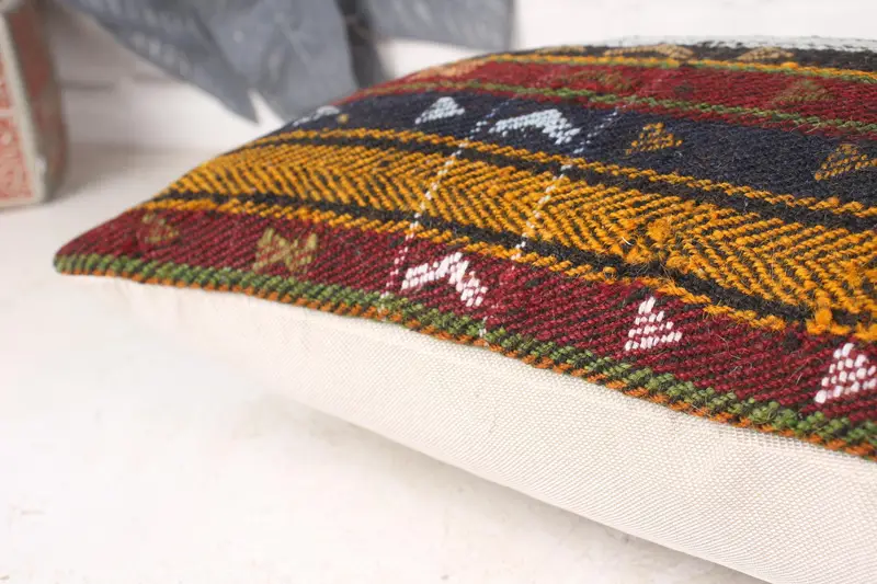 Pillow for Couch, Meditation Cushion Cover, 10x20 White Cushion Case, Chair Cushion, Cushion, Home Decor Pillow, Kilim Pillow Cover - 6