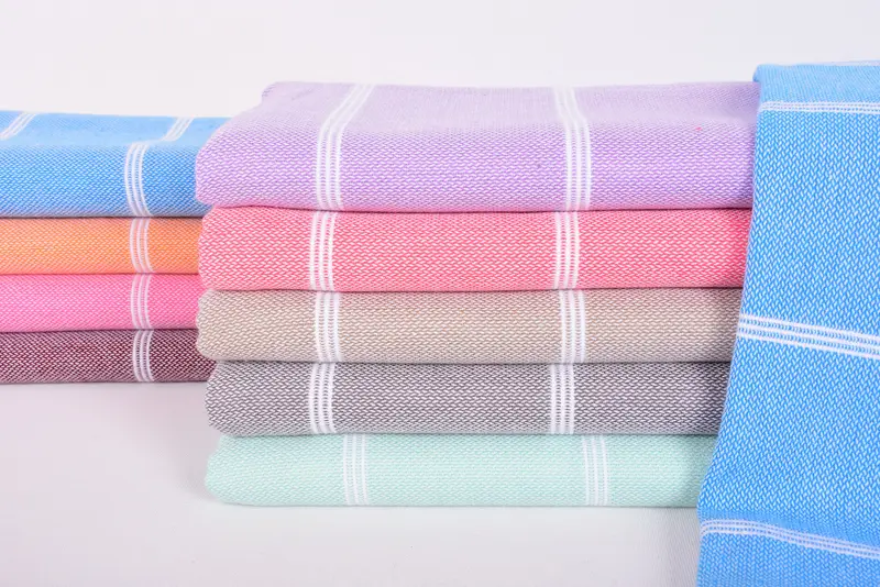 Lightweight towel, Thin towel, Personalised Gift, Custom Towel, Bachelorette Beach Towel, 70x40 Cotton Striped Towel, Family Gift Basket - 1