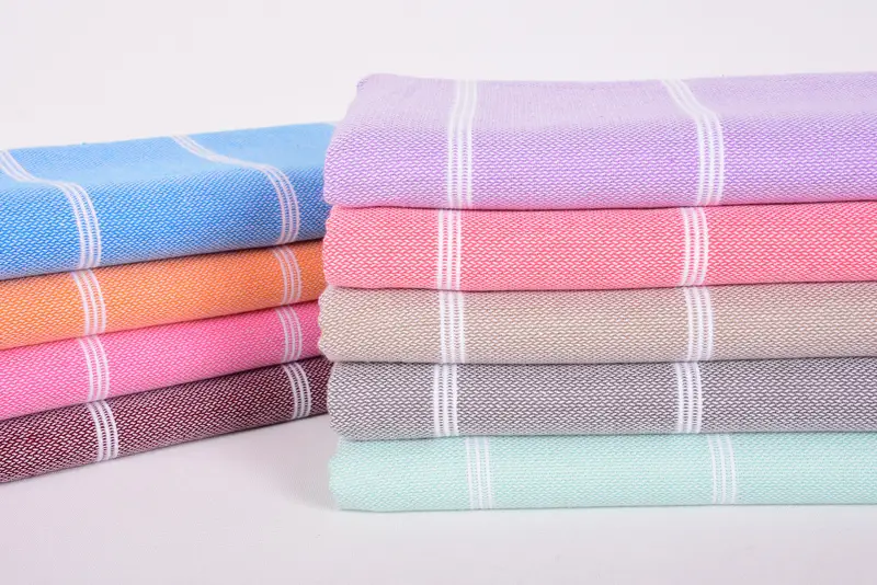 Lightweight towel, Thin towel, Personalised Gift, Custom Towel, Bachelorette Beach Towel, 70x40 Cotton Striped Towel, Family Gift Basket - 3