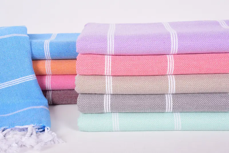 Lightweight towel, Thin towel, Personalised Gift, Custom Towel, Bachelorette Beach Towel, 70x40 Cotton Striped Towel, Family Gift Basket - 2