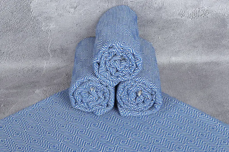 Thin towel, Welcome Wedding Gift, Quick-dry peshtemal, Mexico Bachelorette Party Gifts, 70x40 Cotton Zigzag Diamond Towel, Turkish bath towel - 7