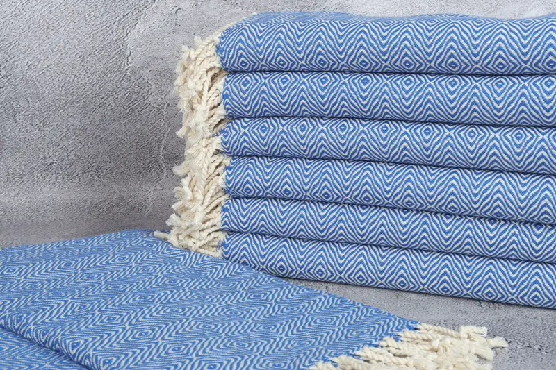 Thin towel, Welcome Wedding Gift, Quick-dry peshtemal, Mexico Bachelorette Party Gifts, 70x40 Cotton Zigzag Diamond Towel, Turkish bath towel - 2