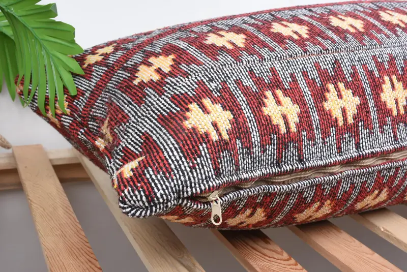 Boho Pillow Sham Cover, Toss Pillow Sham, Kilim Pillow, Cushion Cover, 16x43 White Pillow Case, Custom Pillow, Meditation Cushion Case, Gift Pillow - 6