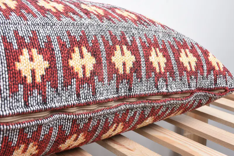 Boho Pillow Sham Cover, Toss Pillow Sham, Kilim Pillow, Cushion Cover, 16x43 White Pillow Case, Custom Pillow, Meditation Cushion Case, Gift Pillow - 7