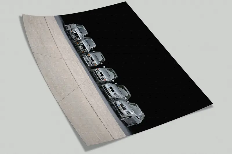 BMW All -5 -Serie -Wandkunst, BMW Autogeschichte Wandmalerei, BMW Wanddruck, BMW 5 Serie Auto Wanddekoration, Garage Mural, - 6